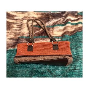 orange and brown "the sak originals" purse